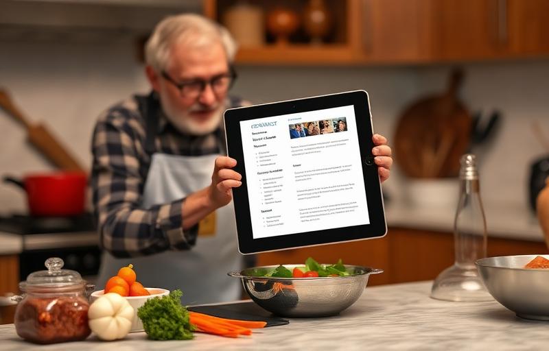 Recettes de cuisine en ligne : la tablette comme livre de recettes